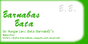 barnabas bata business card